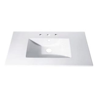Avanity 31 in. x 22 in. Vitreous China Vanity Top with Rectangular Bowl in White CUT31WT