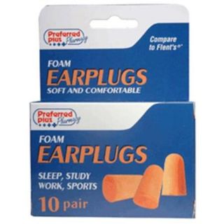 Ear Plugs, Foam 10 pair (Pack of 2)