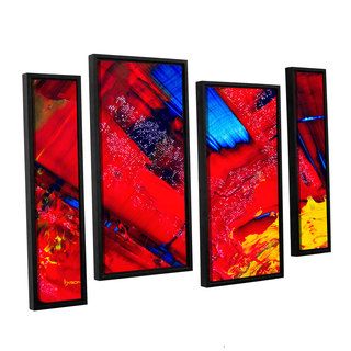 ArtWall Byron May Passionate Explosion 4 Piece Floater Framed Canvas