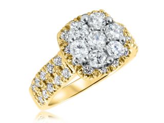 1 3/4 CT. T.W. Diamond Ladies Engagement Ring 10K White Gold  Size 3.25