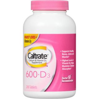 Caltrate 600+D Plus Minerals Calcium Supplement, 200ct