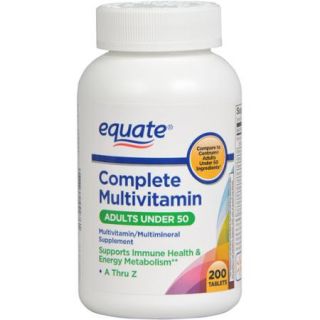 Equate Complete Multivitamin Dietary Supplement, 200ct