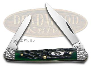 CASE XX Worked Bolster Hunter Green Bone Mini Copperhead Pocket Knife