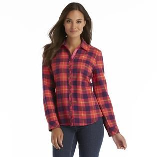 Route 66   Womens Metallic Flannel Shirt