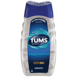 Tums Ultra Strength 1000 Peppermint Tablets Antacid