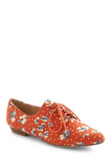 Walk on Flair Flat in Orange Blossom  Mod Retro Vintage Flats