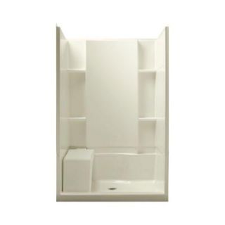 STERLING Accord Seated 36 in. x 48 in. x 74 1/2 in. Shower Kit in Biscuit 72280100 96