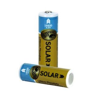 Hampton Bay Lithium Phosphate 400mAh Solar Rechargeable Replacement Batteries (2 Pack) BTLP14430400D2