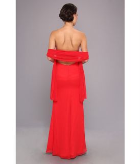 Faviana Strapless Sweetheart Chiffon Gown 7360 Red