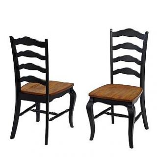 Home Styles The French Countryside Oak and Rubbed Black Dining Chair