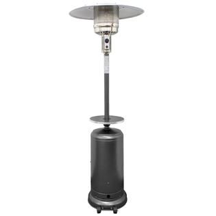 Hiland 87 Tall Hammered Silver Outdoor Patio Heater with Table