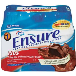Ensure Plus Nutrition Shake, Rich Dark Chocolate, 8 fl oz (Pack of 6)