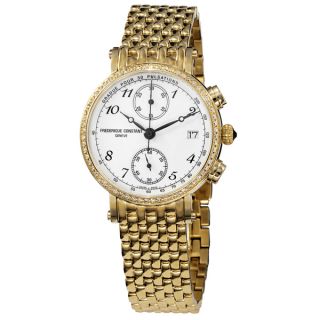 Frederique Constant Womens FC 291A2RD5B Classics White Dial Yellow