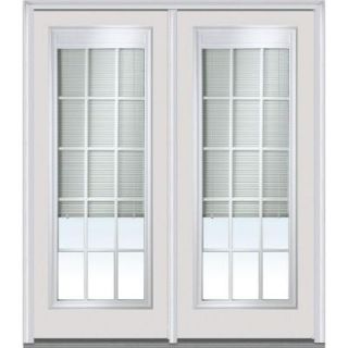 Milliken Millwork 72 in. x 80 in. Classic Clear Glass Builder's Choice Steel Prehung Right Hand Inswing 15 Lite RLB GBG Patio Door Z001583R