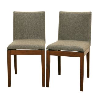 Baxton Studio Set of 2 Brown Side Chairs