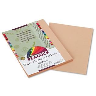PEACOCK SULPHITE CONSTRUCTION PAPER, 76 LBS, 9 X 12, LIGHT BROWN, 50