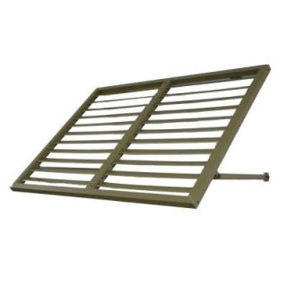 Beauty Mark Awntech's 3 ft. Bahama Metal Shutter Awnings (44 in. W x 24 in. H x 24 in. D) in Olive OH22 3BRZX