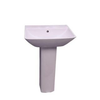 Barclay Products Summit 600 Pedestal Combo Bathroom Sink in White 3 774WH