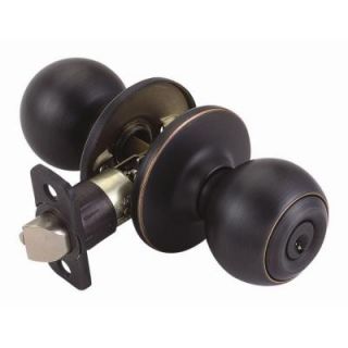 Design House Ball Oil Rubbed Bronze Entry Knob with Universal 6 Way Latch 741355