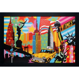 New York Taxi I by Lobo Framed Graphic Art by North American Art
