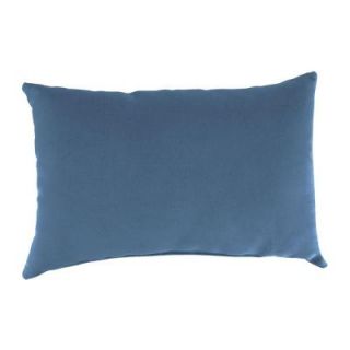 Jordan Manufacturing Sunbrella 9 in. x 22 in. Canvas Sapphire Blue Outdoor Lumbar Pillow DP183PK1 1465H
