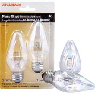 Sylvania  Incandescent Clear Flame Lamp F15 Medium Base 120V Light