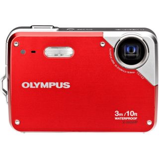 Olympus X560 Red 10MP Waterproof Digital Camera with 3x Optical Zoom