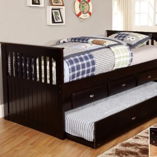 Discovery World Furniture Twin Rake Daybed with 3 Drawers and Trundle