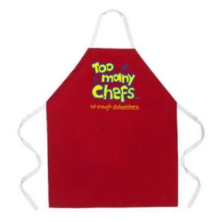 Attitude Aprons by L.A. Imprints Too Many Chefs Apron in Red