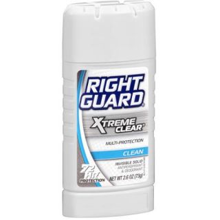 Right Guard Xtreme Clear Clean Invisible Solid Antiperspirant & Deodorant, 2.6 oz