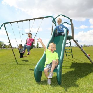 Climb and Slide Play Swing Set by Lifetime