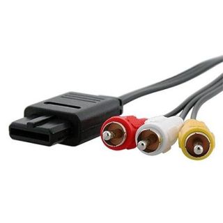 Insten AV Composite Cable For Nintendo 64 N64 / GameCube , Black