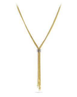 David Yurman Willow Tassel Necklace with Diamonds in Gold