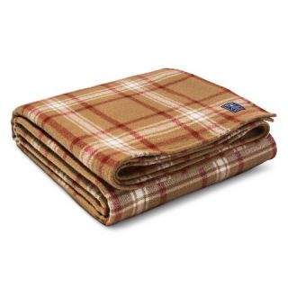 Faribault for Target Plaid Wool Blanket   Chestnut