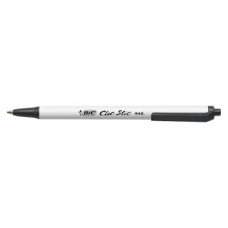 BIC® Clic Stic Ballpoint Pen   1mm   Black (24 Per Set)