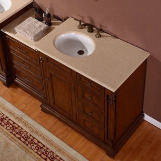 Silkroad Exclusive 57.5 Single Sink Cabinet Bathroom Vanity Set
