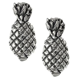 Journee Collection Sterling Silver Pineapple Stud Earrings  