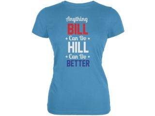 Election 2016 Clinton   Anything Bill Can Do Aqua Juniors Soft T Shirt