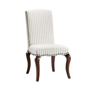 Home Decorators Collection Marais Ivory Linen Stripe Accent Chair 0552600450