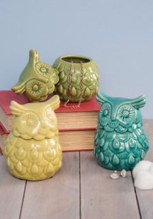 Hoots the Boss? Container  Mod Retro Vintage Decor Accessories