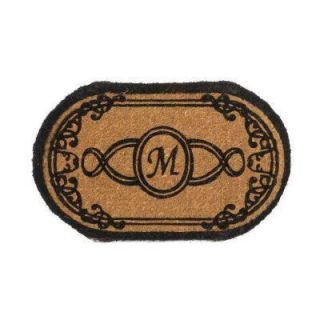 Perfect Home Lexington Oval Monogram Mat 30 in. x 48 in. x 1.5 in. Monogram M DISCONTINUED O3048M