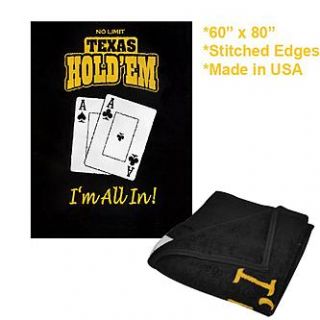 Trademark Texas Holdem Blanket   60 inch x 80 inch