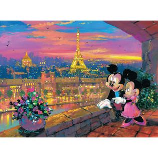 Disney 1000 Piece Fine Art Jigsaw Puzzle   Paris Sunset   Toys & Games