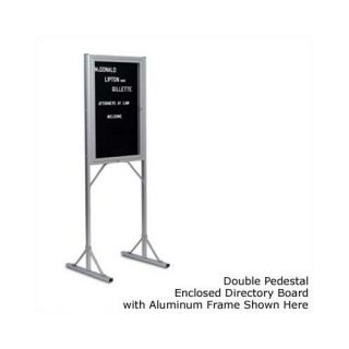 Double Pedestal Open Face Free Standing Letter Board, 3 x 2