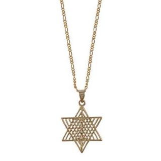 14K Gold Star Of David Necklace