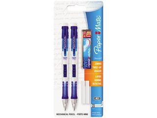 Paper Mate 56047PP Clear Point Mechanical Pencil, 0.70 mm, Assorted, 2/Set