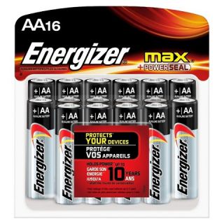 Energizer Max AA Batteries 16 Count (Brick Pack)