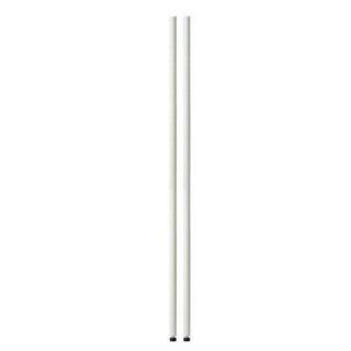 Honey Can Do White 54 in. Pole with Leg Levelers (2 Pack) SHFPOL2 W54