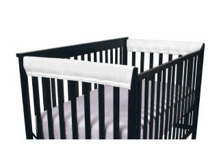 2 Pack Easy Teether Side Rail Covers for Standard Cribs   White