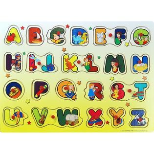 Caillou IDCAI0570 Wooden Alphabet Puzzle   Toys & Games   Puzzles
